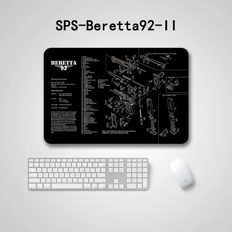 Precision Maintenance Gun Cleaning Mat — Non-Slip, Oil-Resistant Bench Surface