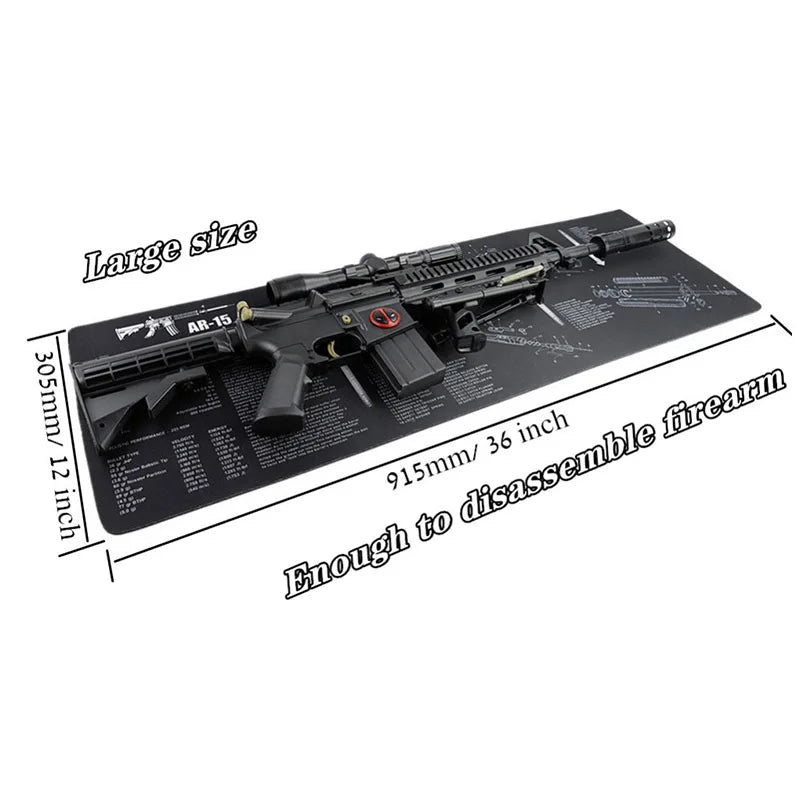 Precision Maintenance Gun Cleaning Mat — Non-Slip, Oil-Resistant Bench Surface
